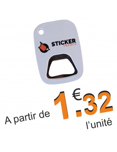 décapsuleur plastique blanc personnalisable