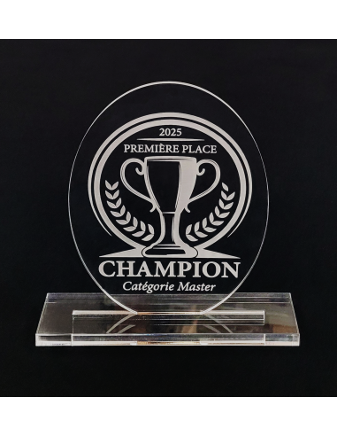 Trophée ovale portrait _ Plexiglass PMMA