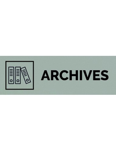 Plaque gravée " ARCHIVES "