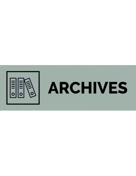 Plaque gravée " ARCHIVES "