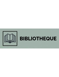 Plaque gravée " BIBLIOTHEQUE "