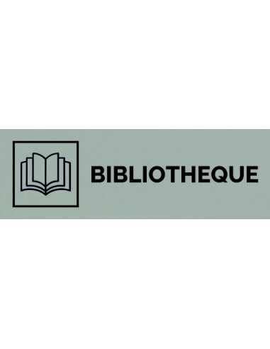 Plaque gravée " BIBLIOTHEQUE "