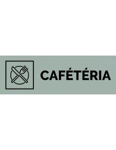 Plaque gravée " CAFÉTÉRIA "
