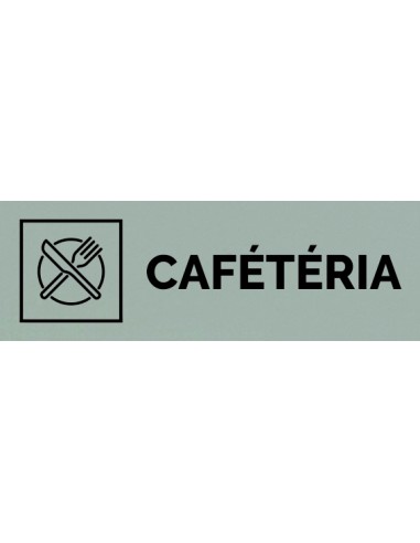 Plaque gravée " CAFÉTÉRIA "
