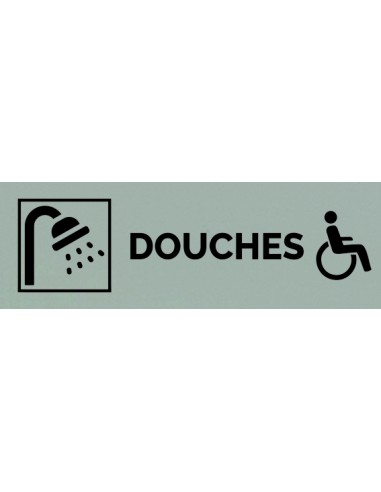 Plaque gravée " DOUCHES PMR "
