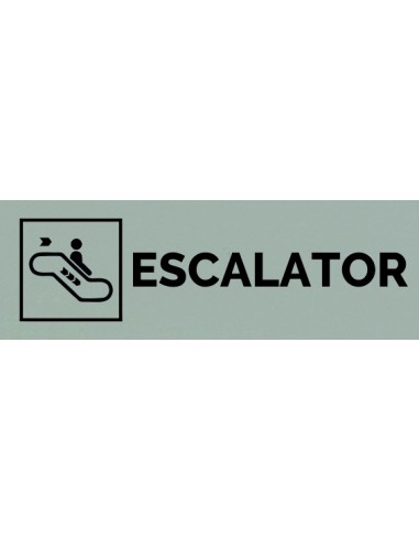 Plaque gravée " ESCALATOR DESCENTE  "