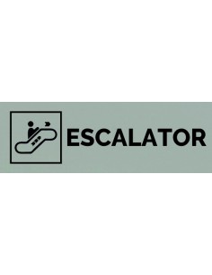 Plaque gravée " ESCALATOR MONTÉE  "