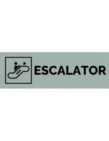 Plaque gravée " ESCALATOR MONTÉE  "