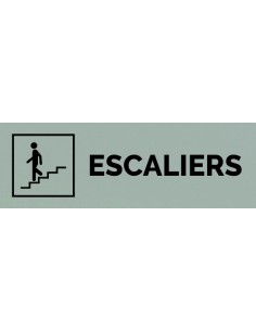 Plaque gravée " ESCALIERS DESCENTE  "