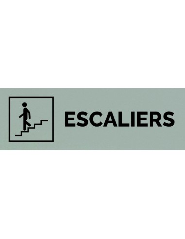 Plaque gravée " ESCALIERS DESCENTE  "