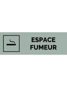 Plaque gravée " ESPACE FUMEURS  "