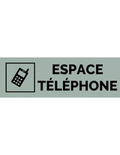 Plaque gravée " ESPACE TÉLÉPHONE  "