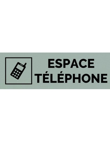 Plaque gravée " ESPACE TÉLÉPHONE  "