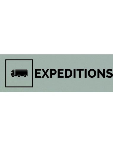 Plaque gravée " EXPÉDITIONS  "
