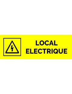 Plaque gravée " LOCAL ELECTRIQUE  "