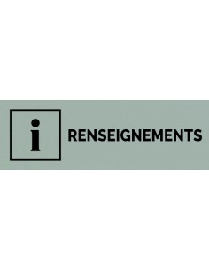 Plaque gravée " RENSEIGNEMENTS "
