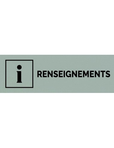 Plaque gravée " RENSEIGNEMENTS "