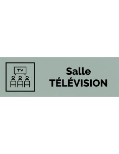 Plaque gravée " SALLE TÉLÉVISION  "