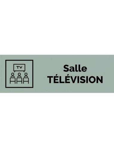 Plaque gravée " SALLE TÉLÉVISION  "