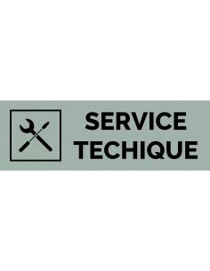 Plaque gravée " SERVICE TECHNIQUE "