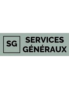 Plaque gravée " SERVICE GÉNÉRAUX "