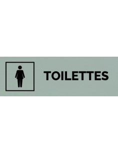 Plaque gravée " TOILETTES FEMME "