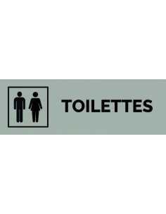 Plaque gravée " TOILETTES MIXTE "