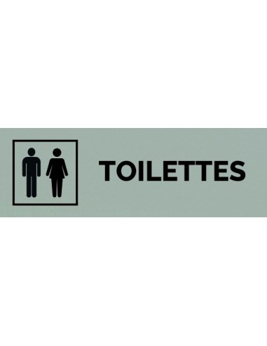 Plaque gravée " TOILETTES MIXTE "