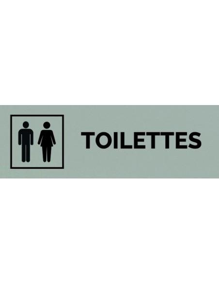 Plaque gravée " TOILETTES MIXTE "