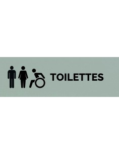 Plaque gravée " TOILETTES PMR "