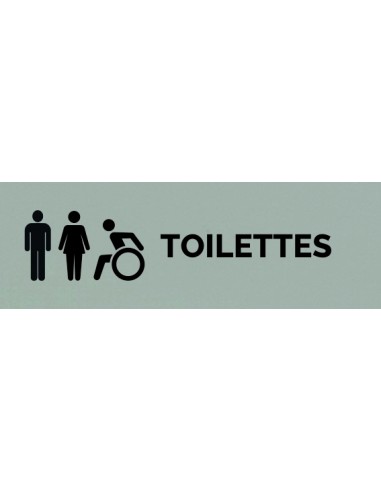 Plaque gravée " TOILETTES PMR "