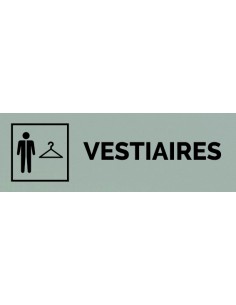 Plaque gravée " VESTIAIRES HOMME"