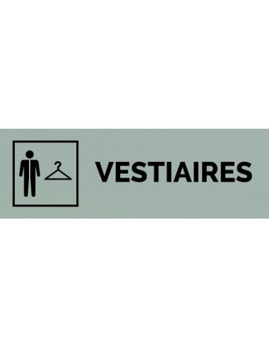 Plaque gravée " VESTIAIRES HOMME"
