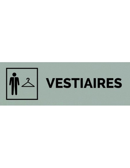 Plaque gravée " VESTIAIRES HOMME"