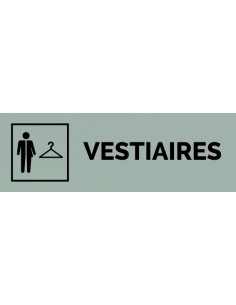 Plaque gravée " VESTIAIRES MIXTE "