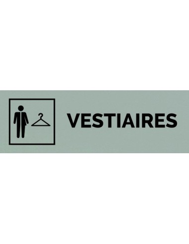 Plaque gravée " VESTIAIRES MIXTE "
