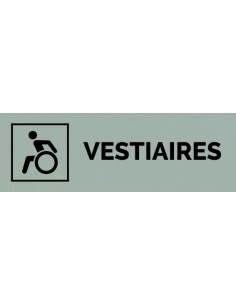 Plaque gravée " VESTIAIRES PMR "