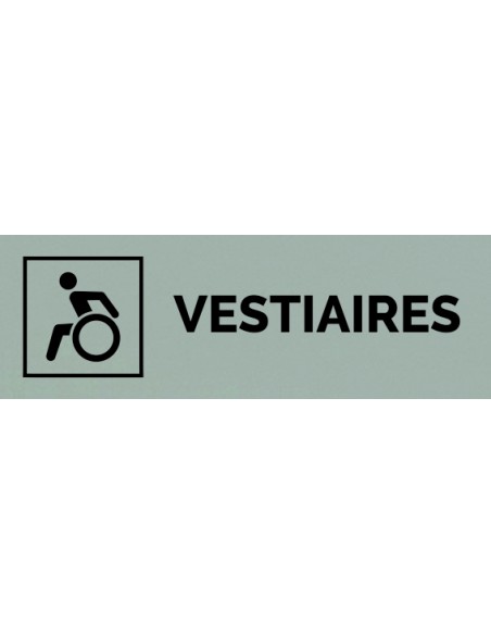 Plaque gravée " VESTIAIRES PMR "