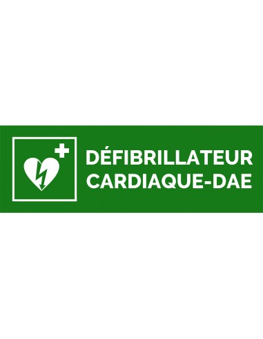 Plaque gravée " DÉFIBRILLATEUR "