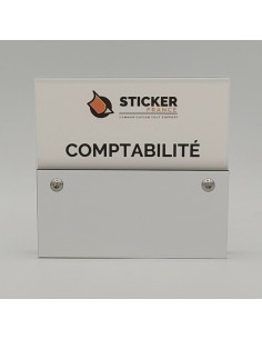 PLAQUE DE PORTE VARIOCLEAR 105x100mm ARGENT BROSSÉ