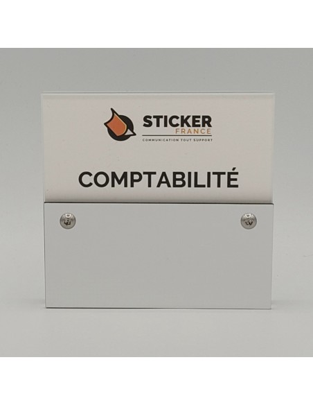PLAQUE DE PORTE VARIOCLEAR 105x100mm ARGENT BROSSÉ