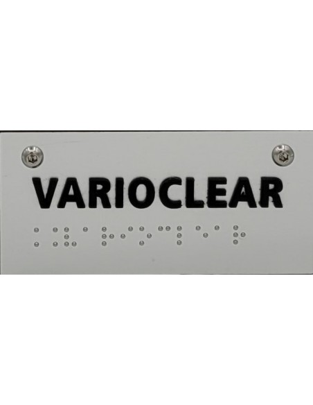 PLAQUE DE PORTE VARIOCLEAR 105x100mm Argent brossé