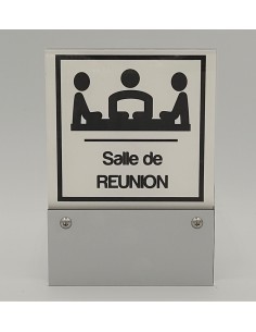 PLAQUE DE PORTE VARIOCLEAR 105x150mm ARGENT BROSSÉ