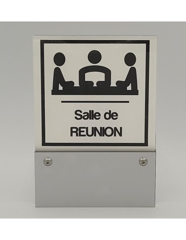 PLAQUE DE PORTE VARIOCLEAR 105x150mm ARGENT BROSSÉ