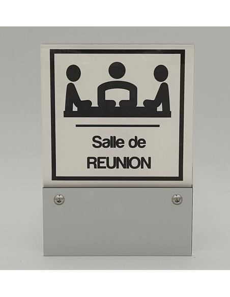 PLAQUE DE PORTE VARIOCLEAR 105x150mm ARGENT BROSSÉ