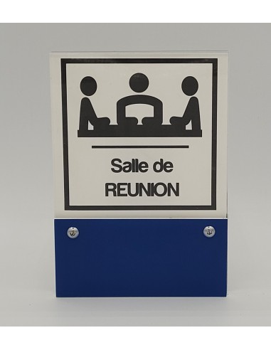PLAQUE DE PORTE VARIOCLEAR 105x150mm BLEU/BLANC