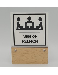 PLAQUE DE PORTE VARIOCLEAR 105x150mm BOIS CLAIR
