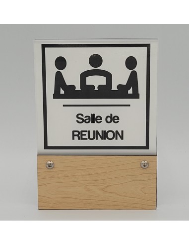 PLAQUE DE PORTE VARIOCLEAR 105x150mm BOIS CLAIR