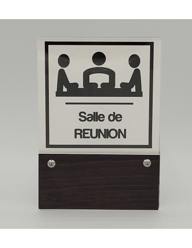 PLAQUE DE PORTE VARIOCLEAR 105x150mm BOIS FONCÉ