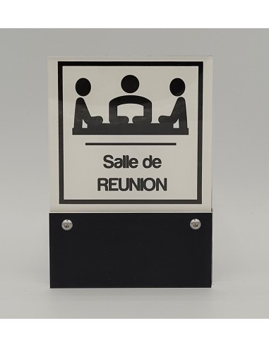 PLAQUE DE PORTE VARIOCLEAR 105x150mm NOIR/BLANC